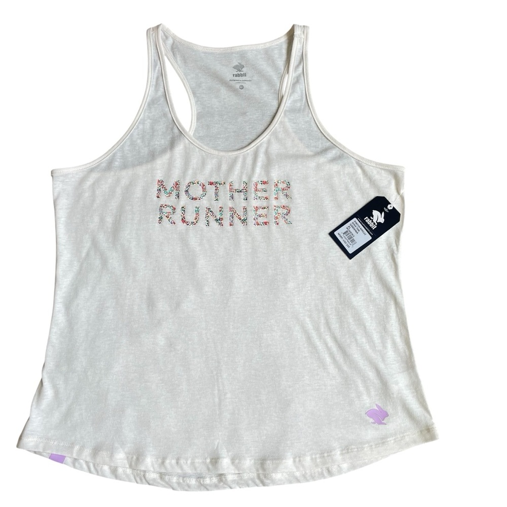 rabbit Mother Runner Remix Tank Gardenia Size XL Floral Outdoors Sporty Bohemian - Picture 7 of 7